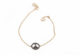 Black Gold Peace & Love Sign with Black Diamonds
