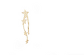Yellow Gold Single Earring With 3 Stars