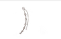Black Gold Single Earring With Diamonds