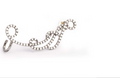 Pink Gold Single Earring Carved Design