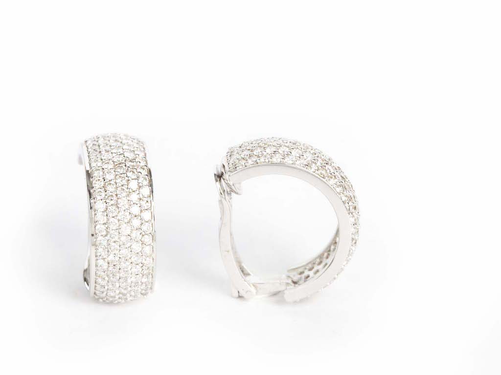 Earrings with Gold Thick Half Hoops